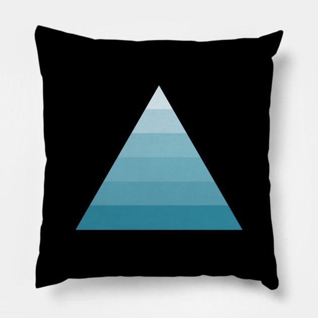 Blue Triangle Pillow by Motivational_Apparel