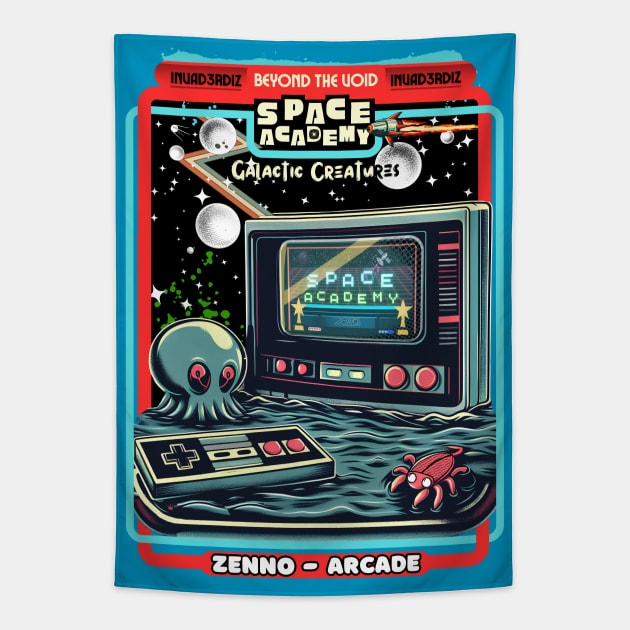 Space Academy - beyond the Void (Galactic Creatures) Zenno Arcade Tapestry by Invad3rDiz