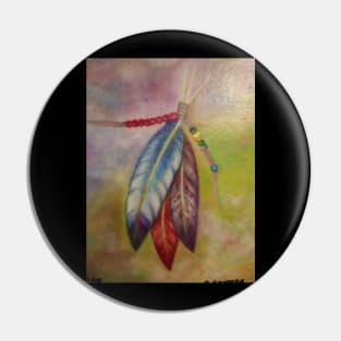 Native American Feathers Pin