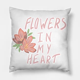 Flowers in my heart Pillow