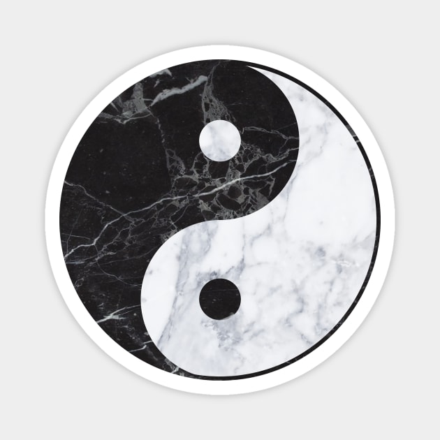 Marble Yin Yang Magnet by lolosenese