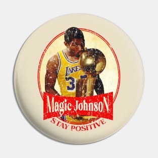 Magic Johnson // Stay positive Vintage Pin