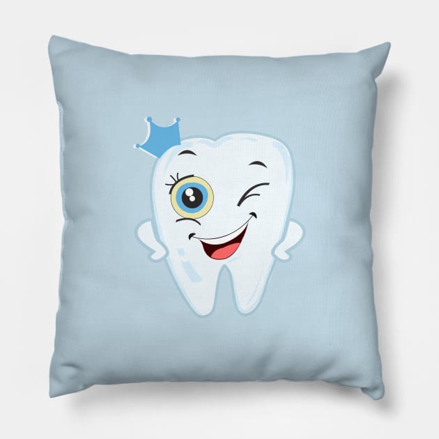 Baby first tooth for boys Pillow by GULSENGUNEL