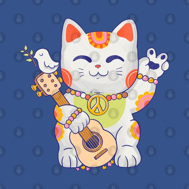 Peace lucky cat by ppmid