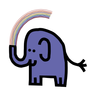 Very Peri Periwinkle Blue Chonk Elephant Rainbow Color of the Year 2022 T-Shirt