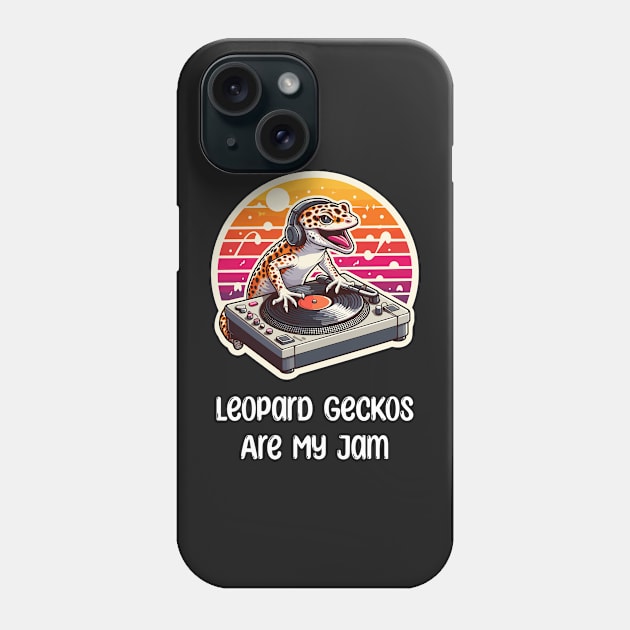 Leopard Gecko Music Pun Phone Case by dinokate