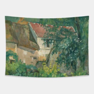 The House of Father Lacroix, Auvers-sur-Oise by Paul Cezanne Tapestry