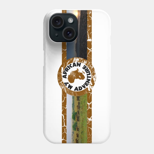 My African Adventure Distressed White Phone Case by PathblazerStudios