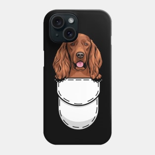 Funny Irish Setter Pocket Dog Phone Case