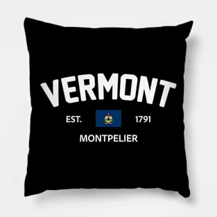 Vermont Collegiate Preppy Pillow