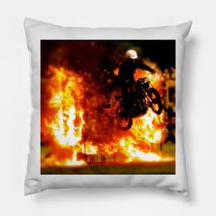 Motorcycle stunt rider Pillow