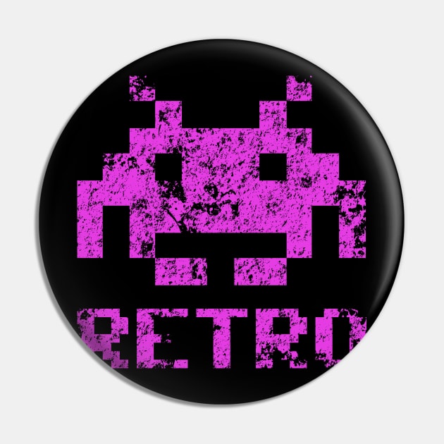 Retro Invader Pin by Nerd_art