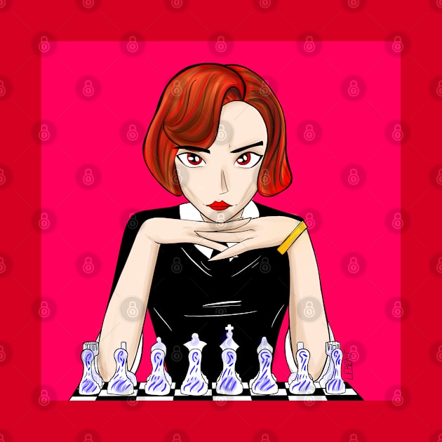 Beth the queen’s gambit in chessmaster Selfie by jorge_lebeau