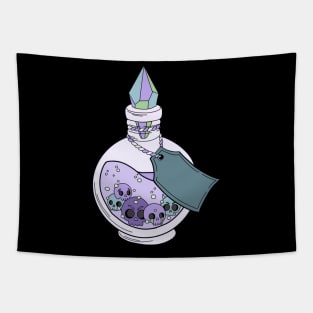 Magical Potions Bottles Witchy cute Skulls Tapestry