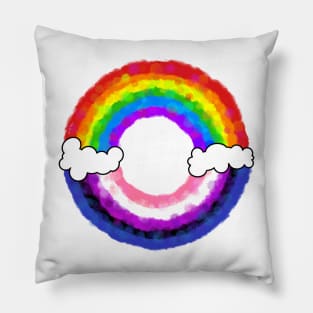 Rainbow genderfluid Pillow