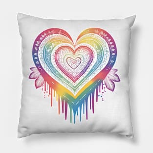 Rainbow Hearth Pillow