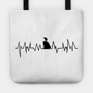 Heartbeat Pugs Funny Gift Love Dog Tote