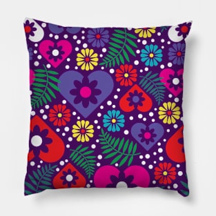 Love, Hearts & Flowers Pillow