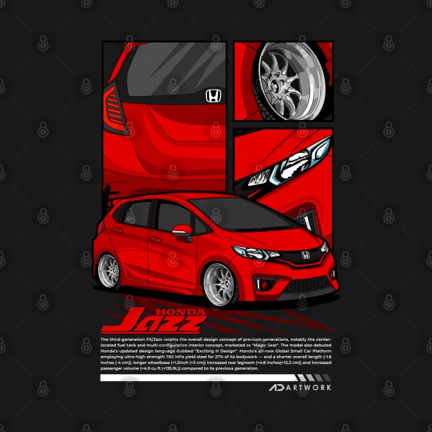 Honda Jazz Red Color by zevalia