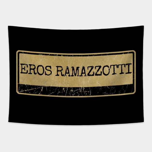 Aliska text black retro - eros ramazzotti Tapestry by Aliska