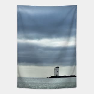 Carraig Fhada Lighthouse near Port Ellen - Islay, Scotland Tapestry