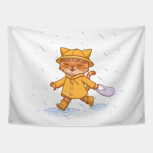 Rain Kitty Tapestry by ShelboBaggins