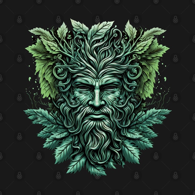 Jack Of The Wood Traditional Pagan Celtic Greenman by ShirtFace