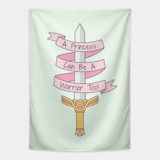 A Princess Can Be A Warrior Too Girl Power Quote Tapestry