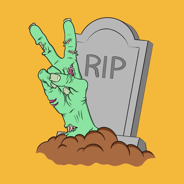 Zombie Peace sign by Barnabas