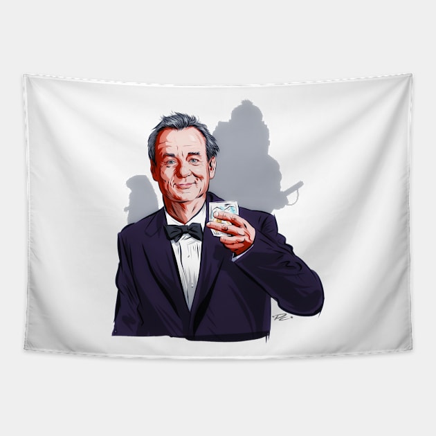 Bill Murray - An illustration by Paul Cemmick Tapestry by PLAYDIGITAL2020