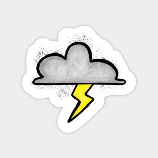 Storm Cloud with Lightning Bolt Magnet