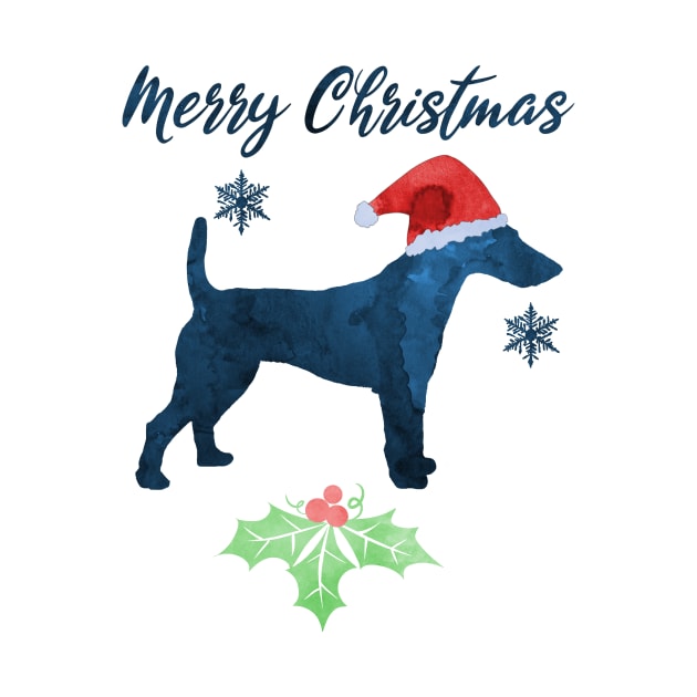 Christmas Fox Terrier Dog by TheJollyMarten