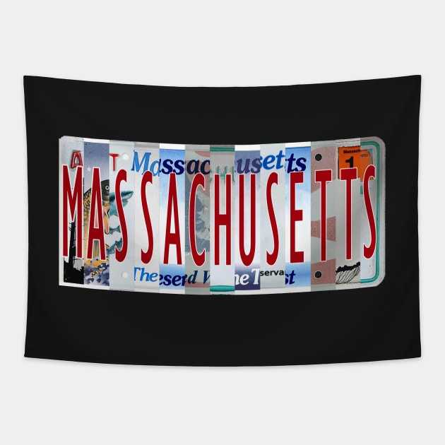 Massachusetts License Plates Tapestry by stermitkermit