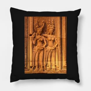 Apsara carvings Pillow