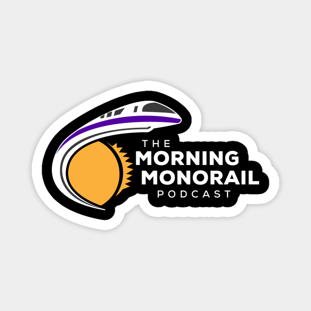 Morning Monorail Logo (White Text) Magnet by MorningMonorail