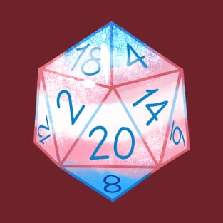 Trans Pride D20 Dice T-Shirt