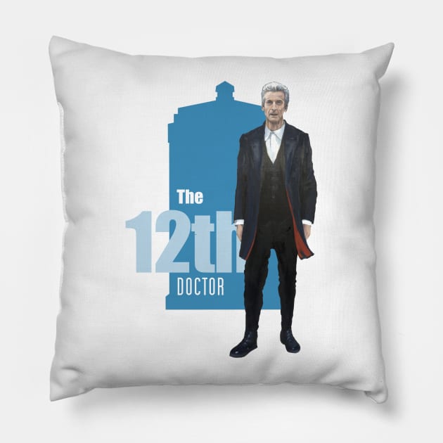 The 12th Doctor: Peter Capaldi Pillow by Kavatar