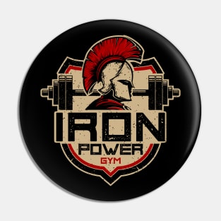 Spartan Iron Power Gym Gold Drawing Illustration Pin