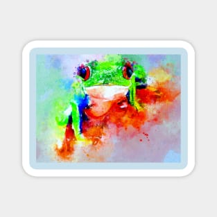 Watercolor Red Eyed Tree Frog Magnet