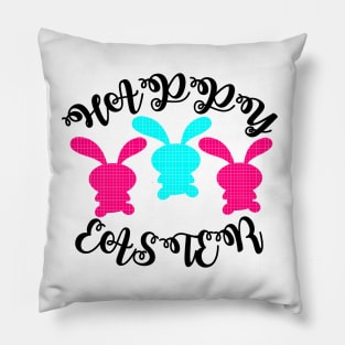 Bunnies Wishing Easter Pillow