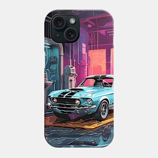 Classic American Shelby Blue Muscle Car Phone Case