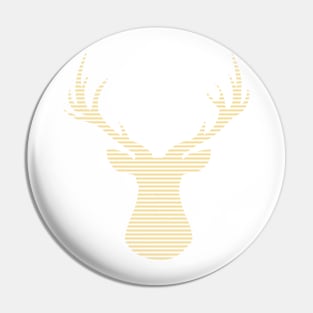 Deer - strips - beige and white. Pin