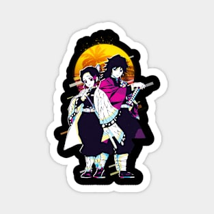 Shinobu x Giyu Tomioka  Retro Art Magnet