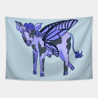 Butterfly blueberry cow Tapestry