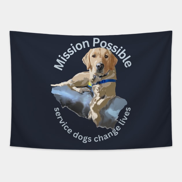Mission Possible on dark merch Tapestry by B C Designs