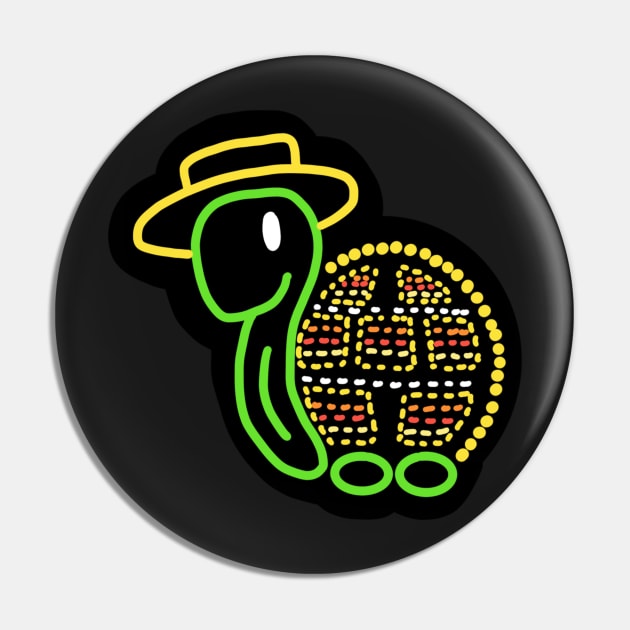 Main Street Electrical parade turtle with Hat Pin by lyndsiemark