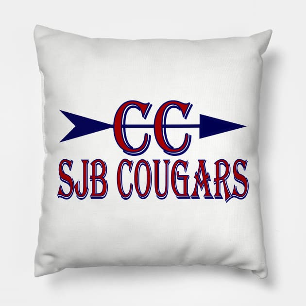 SJB Cougars Cross Country Pillow by Woodys Designs