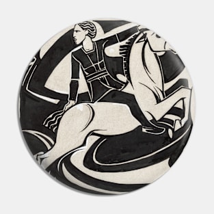 Man on horseback Pin