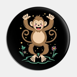 Happy Monkey Pin