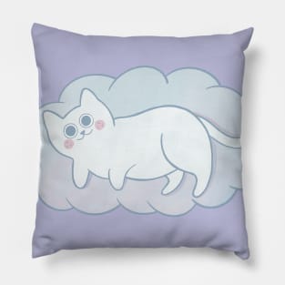 Pastel Cloud Cat Pillow